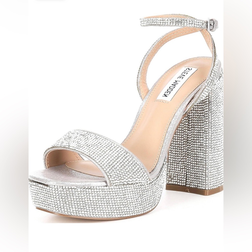 Steve Madden Lessa Heeled Sandal - Rhinestone